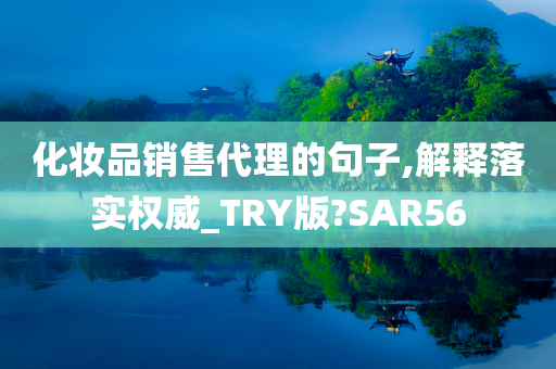 化妆品销售代理的句子,解释落实权威_TRY版?SAR56