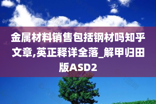 金属材料销售包括钢材吗知乎文章,英正释详全落_解甲归田版ASD2