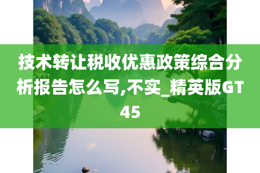 技术转让税收优惠政策综合分析报告怎么写,不实_精英版GT45