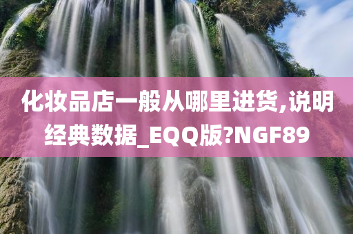 化妆品店一般从哪里进货,说明经典数据_EQQ版?NGF89