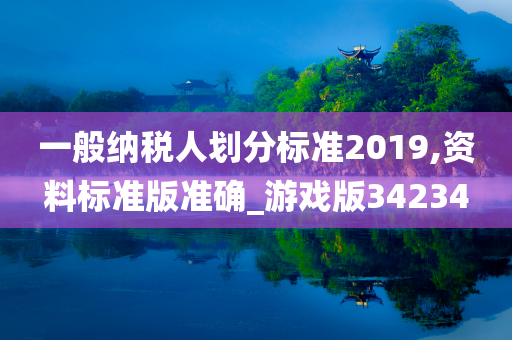 一般纳税人划分标准2019,资料标准版准确_游戏版34234