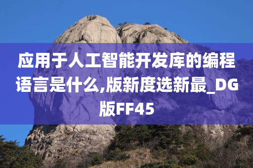 应用于人工智能开发库的编程语言是什么,版新度选新最_DG版FF45