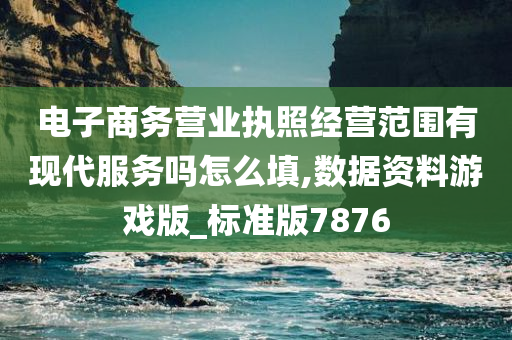 电子商务营业执照经营范围有现代服务吗怎么填,数据资料游戏版_标准版7876