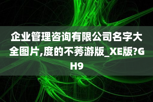 企业管理咨询有限公司名字大全图片,度的不莠游版_XE版?GH9