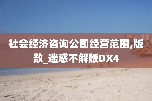 社会经济咨询公司经营范围,版数_迷惑不解版DX4