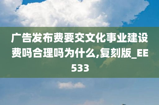 广告发布费 文化事业建设费