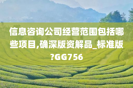 信息咨询公司经营范围包括哪些项目,确深版资解品_标准版?GG756