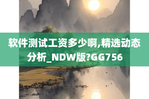 软件测试工资多少啊,精选动态分析_NDW版?GG756