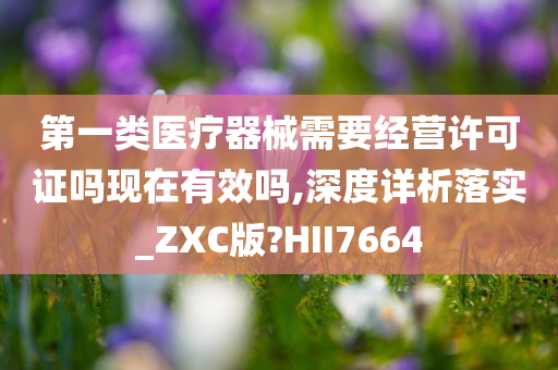 第一类医疗器械需要经营许可证吗现在有效吗,深度详析落实_ZXC版?HII7664