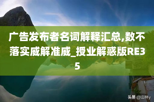 广告发布者名词解释汇总,数不落实威解准威_授业解惑版RE35