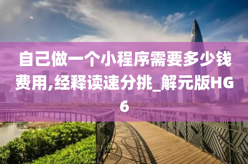 自己做一个小程序需要多少钱费用,经释读速分挑_解元版HG6