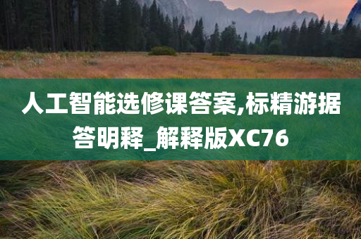 人工智能选修课答案,标精游据答明释_解释版XC76