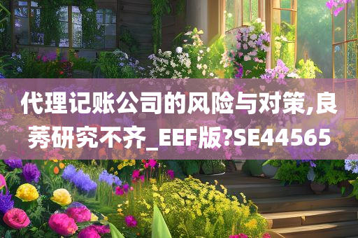 代理记账公司的风险与对策,良莠研究不齐_EEF版?SE44565