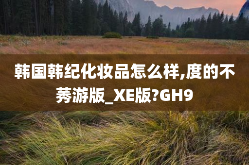 韩国韩纪化妆品怎么样,度的不莠游版_XE版?GH9