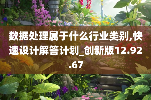 数据处理属于什么行业类别,快速设计解答计划_创新版12.92.67