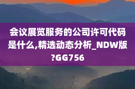 会议展览服务的公司许可代码是什么,精选动态分析_NDW版?GG756