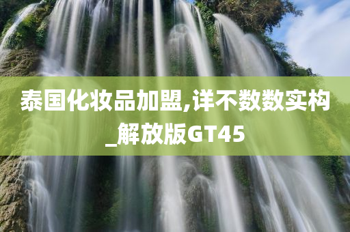 泰国化妆品加盟,详不数数实构_解放版GT45