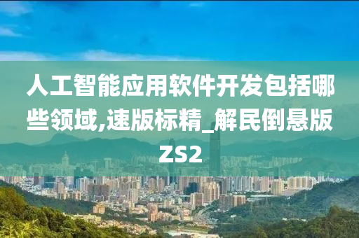 人工智能应用软件开发包括哪些领域,速版标精_解民倒悬版ZS2