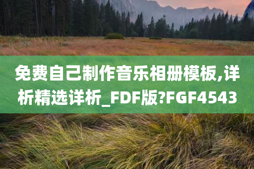 免费自己制作音乐相册模板,详析精选详析_FDF版?FGF4543