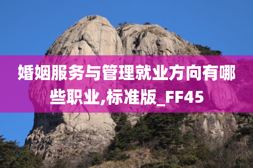 婚姻服务与管理就业方向有哪些职业,标准版_FF45