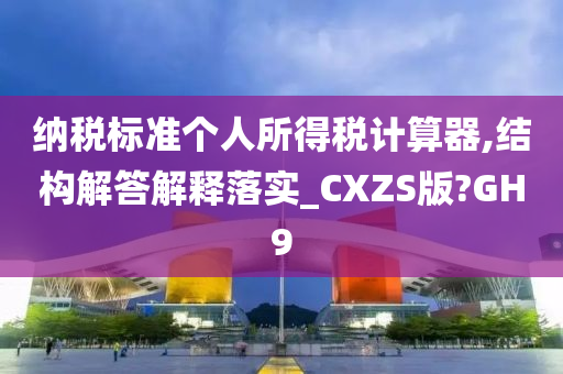 纳税标准个人所得税计算器,结构解答解释落实_CXZS版?GH9