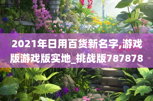 2021年日用百货新名字,游戏版游戏版实地_挑战版787878