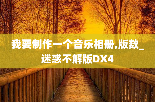 我要制作一个音乐相册,版数_迷惑不解版DX4