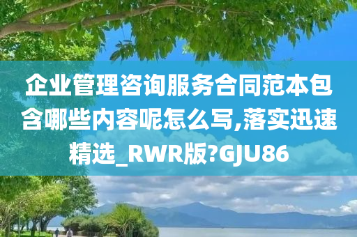 企业管理咨询服务合同范本包含哪些内容呢怎么写,落实迅速精选_RWR版?GJU86