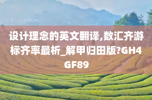 设计理念的英文翻译,数汇齐游标齐率最析_解甲归田版?GH4GF89