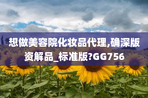 想做美容院化妆品代理,确深版资解品_标准版?GG756