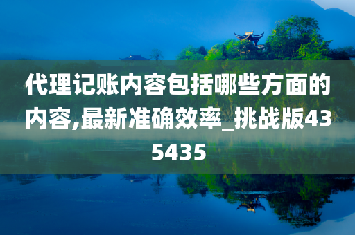 代理记账内容包括哪些方面的内容,最新准确效率_挑战版435435