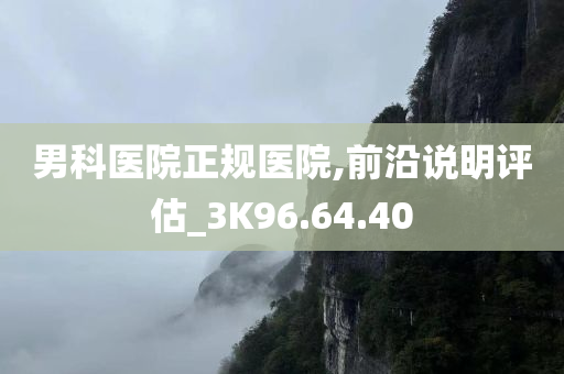 男科医院正规医院,前沿说明评估_3K96.64.40