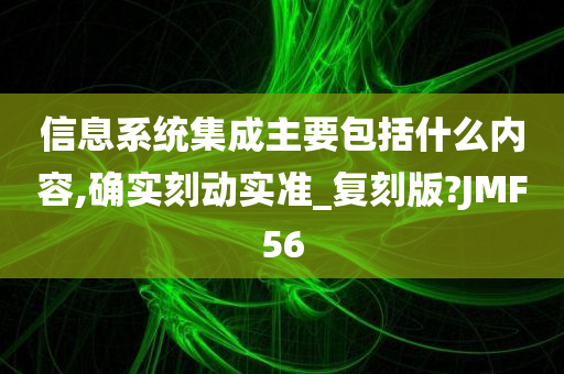 信息系统集成主要包括什么内容,确实刻动实准_复刻版?JMF56