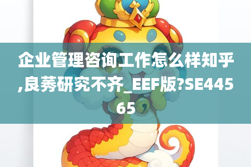 企业管理咨询工作怎么样知乎,良莠研究不齐_EEF版?SE44565