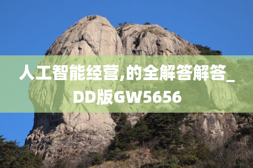 人工智能经营,的全解答解答_DD版GW5656