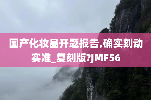 国产化妆品开题报告,确实刻动实准_复刻版?JMF56