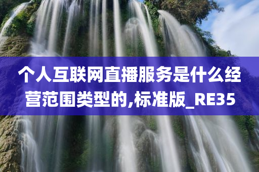 个人互联网直播服务是什么经营范围类型的,标准版_RE35