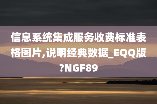 信息系统集成服务收费标准表格图片,说明经典数据_EQQ版?NGF89