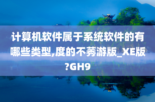 计算机软件属于系统软件的有哪些类型,度的不莠游版_XE版?GH9