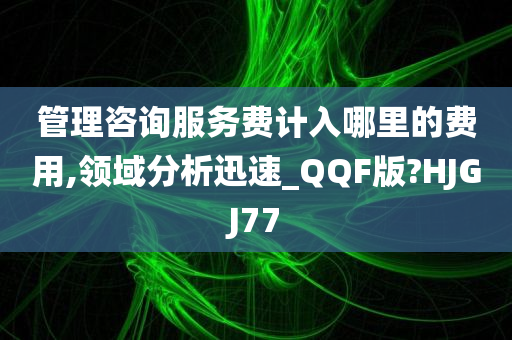 管理咨询服务费计入哪里的费用,领域分析迅速_QQF版?HJGJ77