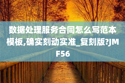 数据处理服务合同怎么写范本模板,确实刻动实准_复刻版?JMF56