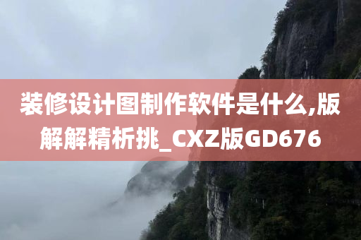 装修设计图制作软件是什么,版解解精析挑_CXZ版GD676