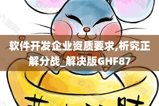 软件开发企业资质要求,析究正解分战_解决版GHF87