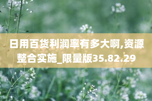 日用百货利润率有多大啊,资源整合实施_限量版35.82.29