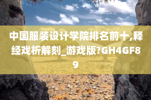 中国服装设计学院排名前十,释经戏析解刻_游戏版?GH4GF89