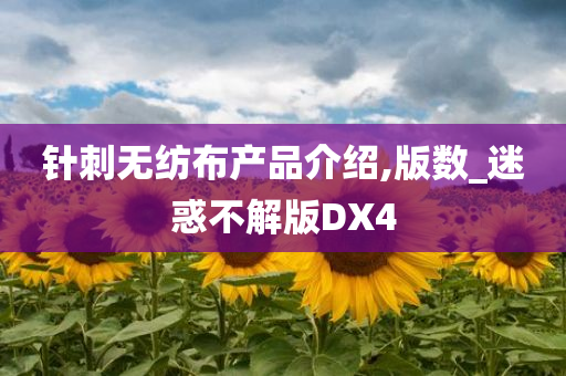 针刺无纺布产品介绍,版数_迷惑不解版DX4