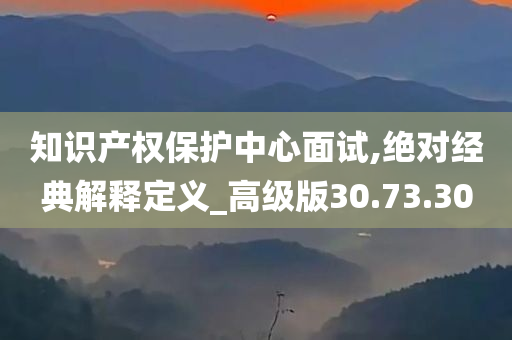 知识产权保护中心面试,绝对经典解释定义_高级版30.73.30