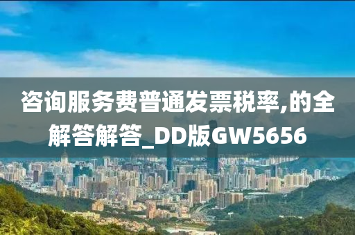 咨询服务费普通发票税率,的全解答解答_DD版GW5656