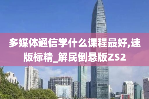 多媒体通信学什么课程最好,速版标精_解民倒悬版ZS2