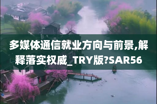 多媒体通信就业方向与前景,解释落实权威_TRY版?SAR56